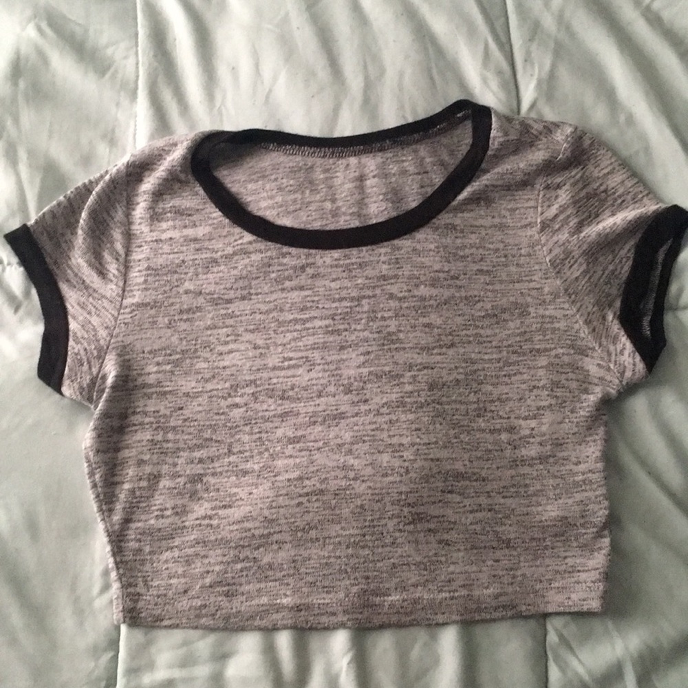 Gray Crop Top